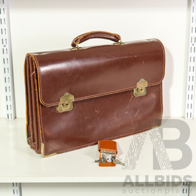 Vintage Cheney Brown Leather Satchel