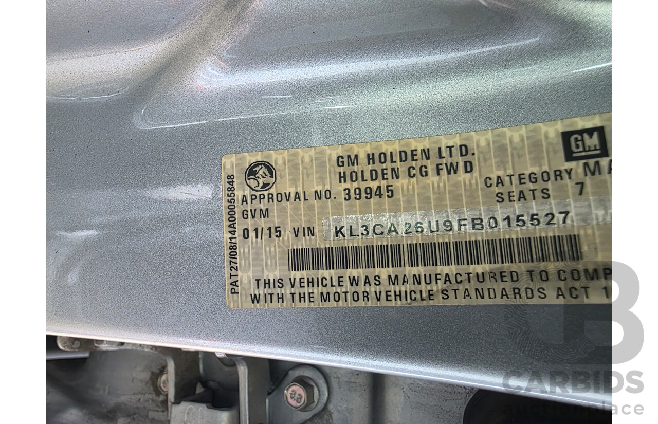 1/2015 Holden Captiva 7 LS CG MY15 4d Wagon Silver 2.4L -7 Seats