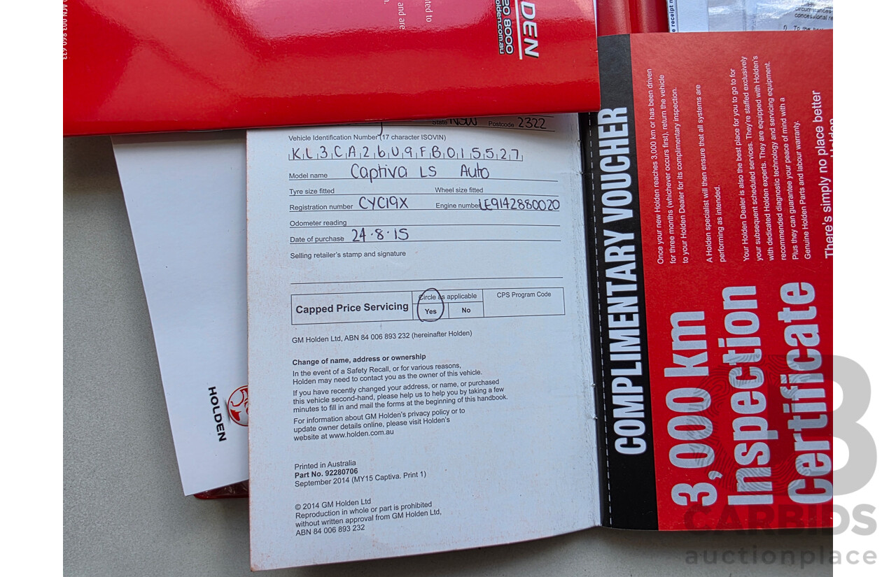 1/2015 Holden Captiva 7 LS CG MY15 4d Wagon Silver 2.4L -7 Seats