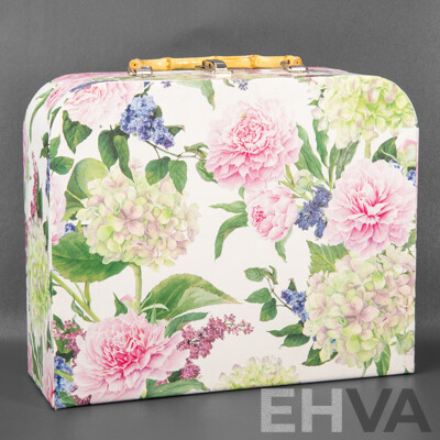 Vintage Style Floral Printed Cardboard Vanity Briefcase - by Lady Jayne Ltd