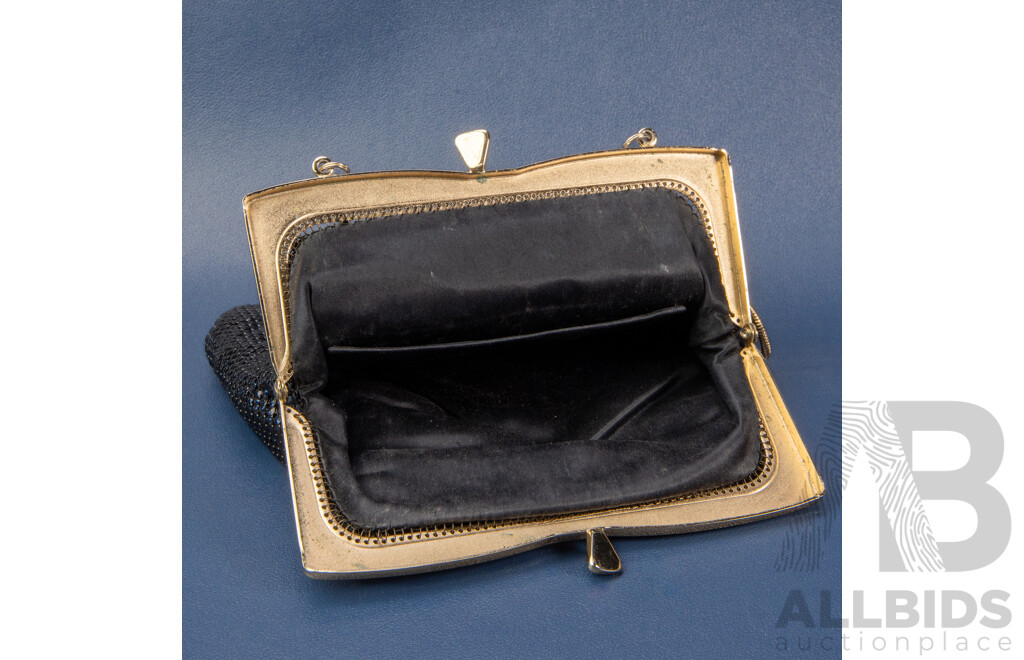 Vintage Black Oroton Evening Clutch Purse