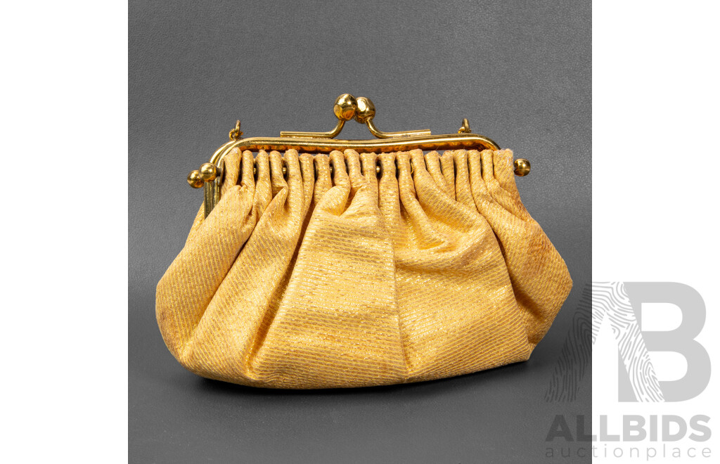 Vintage Metallic Gold Evening Cocktail Purse