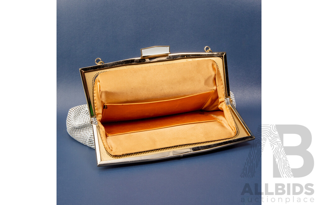 Vintage White Mesh Evening Clutch Purse