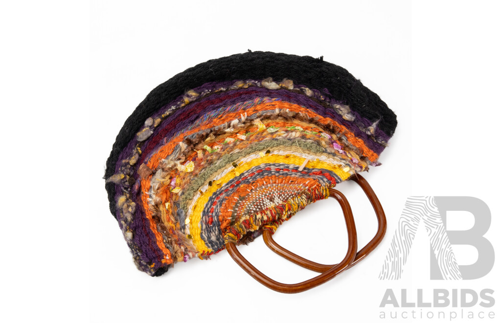 Handmade Stitched Wool Yarn Bag