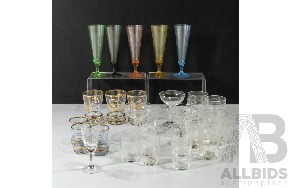 Collection of 27 Various Glasses