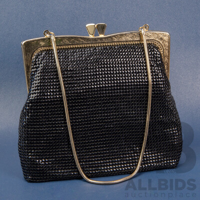 Vintage Black Oroton Evening Clutch Purse
