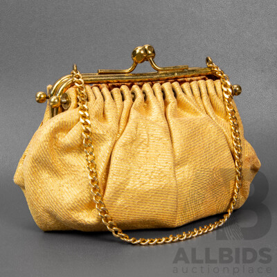Vintage Metallic Gold Evening Cocktail Purse