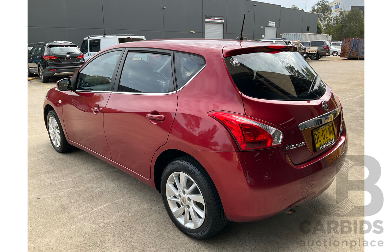 9/2015 Nissan Pulsar ST C12 SERIES 2 5d Hatchback Cayenne Red Metallic 1.8L