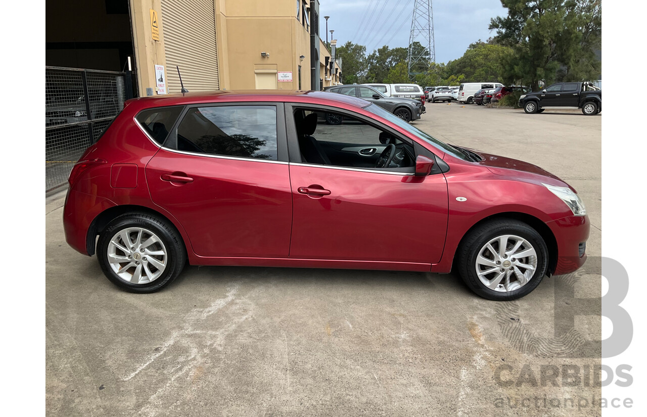 9/2015 Nissan Pulsar ST C12 SERIES 2 5d Hatchback Cayenne Red Metallic 1.8L