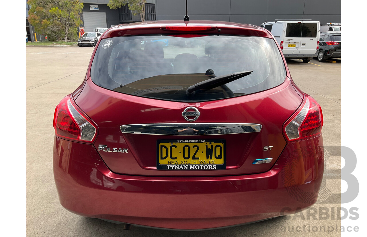 9/2015 Nissan Pulsar ST C12 SERIES 2 5d Hatchback Cayenne Red Metallic 1.8L