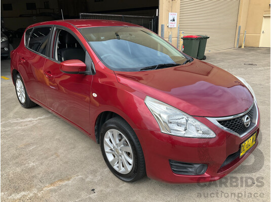 9/2015 Nissan Pulsar ST C12 SERIES 2 5d Hatchback Cayenne Red Metallic 1.8L