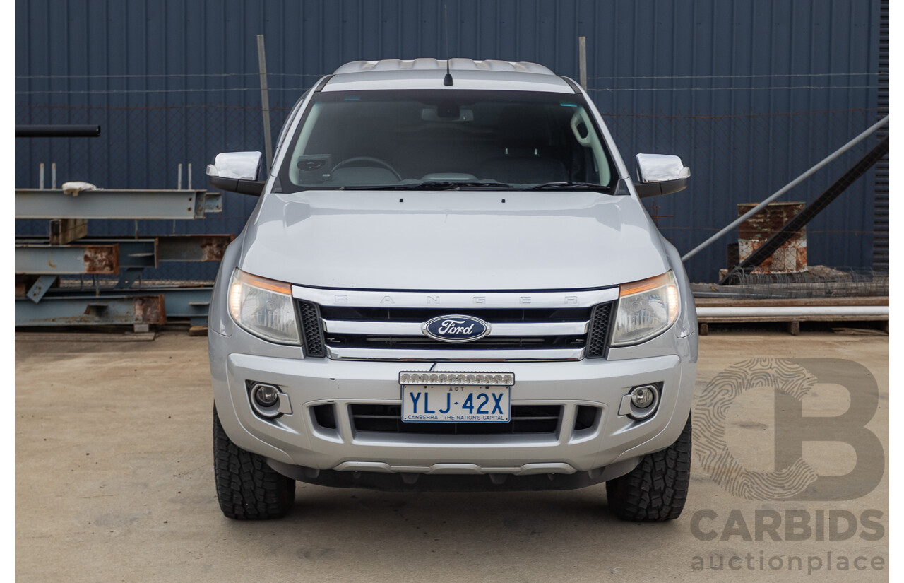 04/2013 Ford Ranger XLT 3.2 (4x4) PX Super Cab Pick Up Highlight Silver Metallic 3.2L