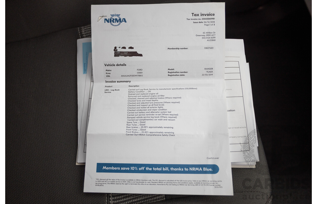 04/2013 Ford Ranger XLT 3.2 (4x4) PX Super Cab Pick Up Highlight Silver Metallic 3.2L