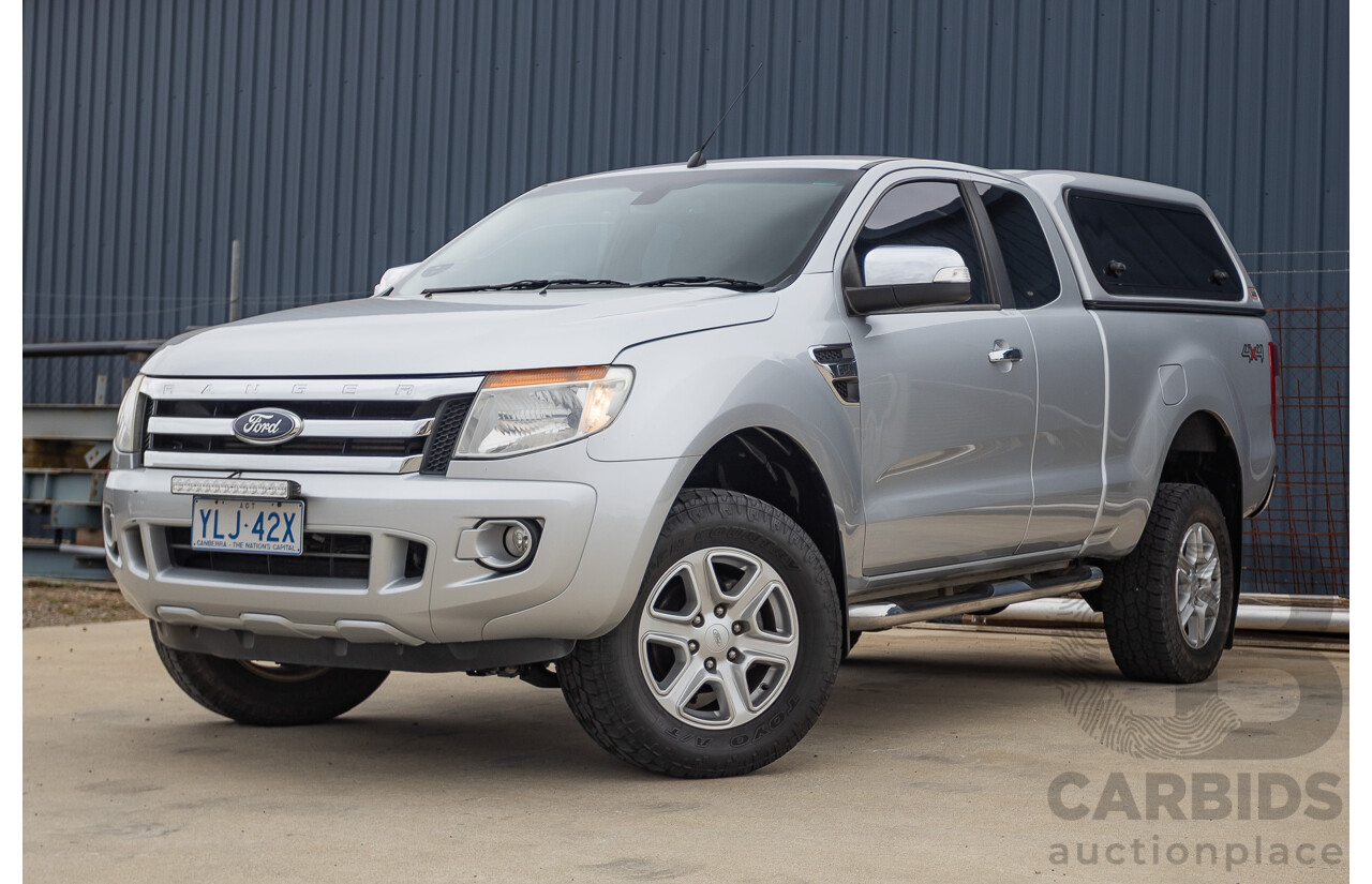 04/2013 Ford Ranger XLT 3.2 (4x4) PX Super Cab Pick Up Highlight Silver Metallic 3.2L