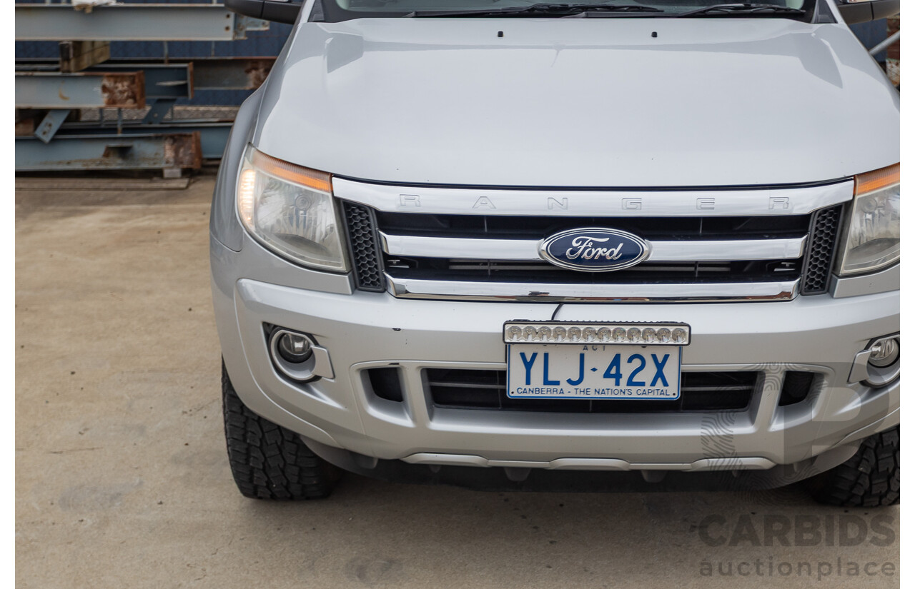 04/2013 Ford Ranger XLT 3.2 (4x4) PX Super Cab Pick Up Highlight Silver Metallic 3.2L