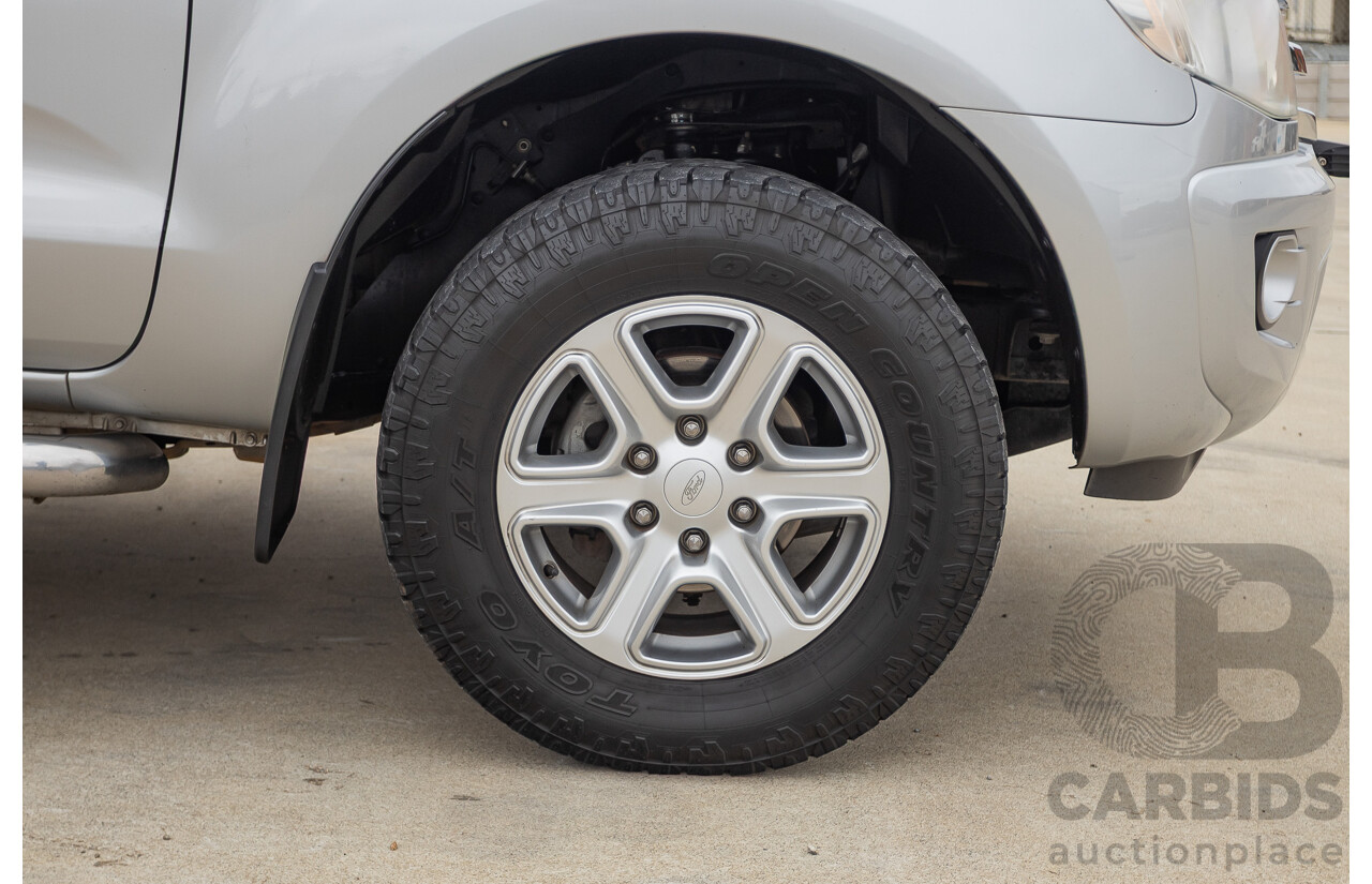 04/2013 Ford Ranger XLT 3.2 (4x4) PX Super Cab Pick Up Highlight Silver Metallic 3.2L