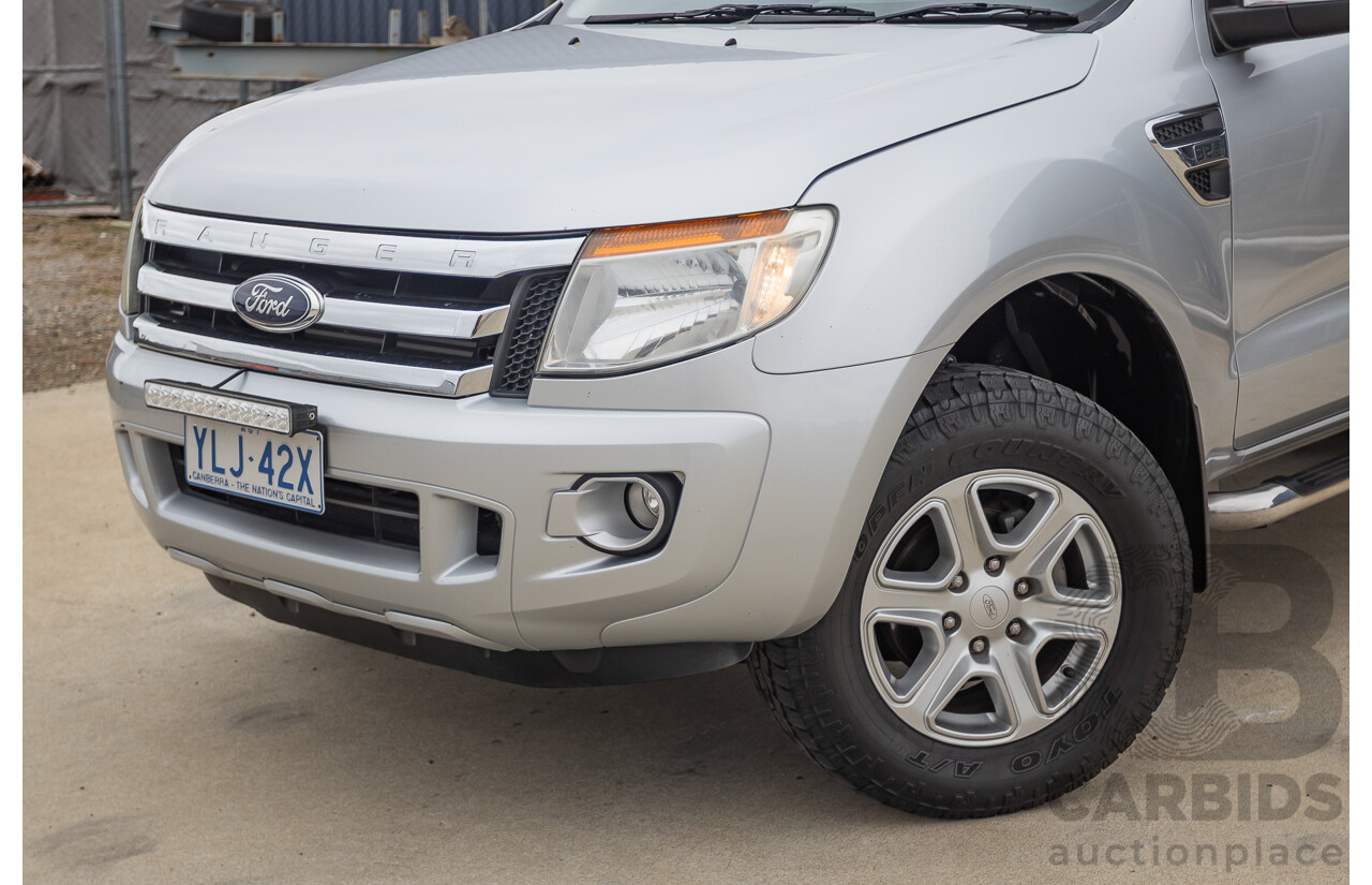 04/2013 Ford Ranger XLT 3.2 (4x4) PX Super Cab Pick Up Highlight Silver Metallic 3.2L