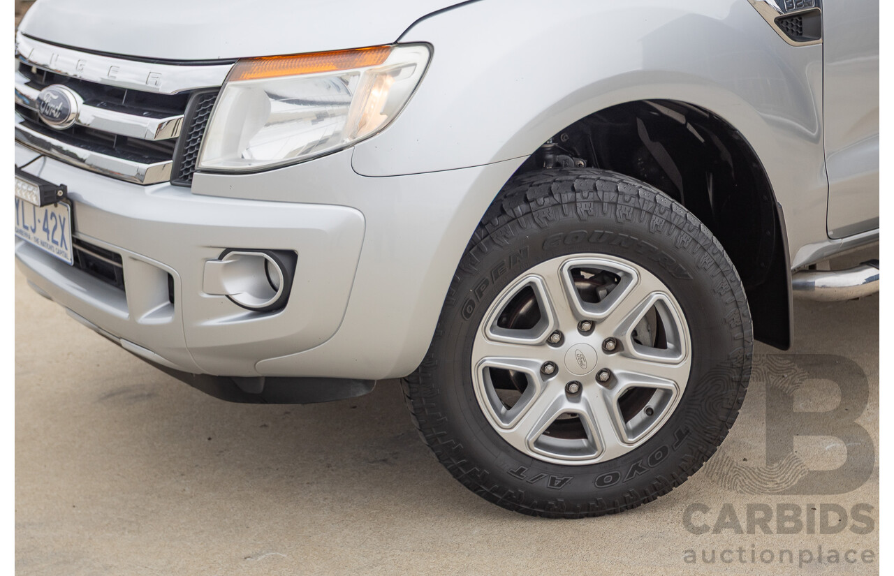 04/2013 Ford Ranger XLT 3.2 (4x4) PX Super Cab Pick Up Highlight Silver Metallic 3.2L
