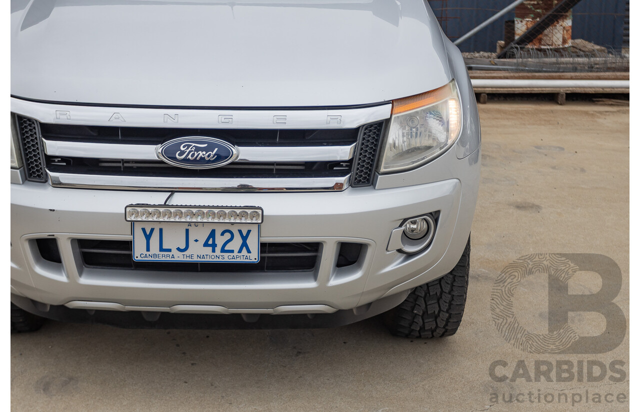 04/2013 Ford Ranger XLT 3.2 (4x4) PX Super Cab Pick Up Highlight Silver Metallic 3.2L