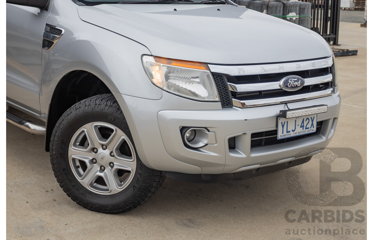 04/2013 Ford Ranger XLT 3.2 (4x4) PX Super Cab Pick Up Highlight Silver Metallic 3.2L