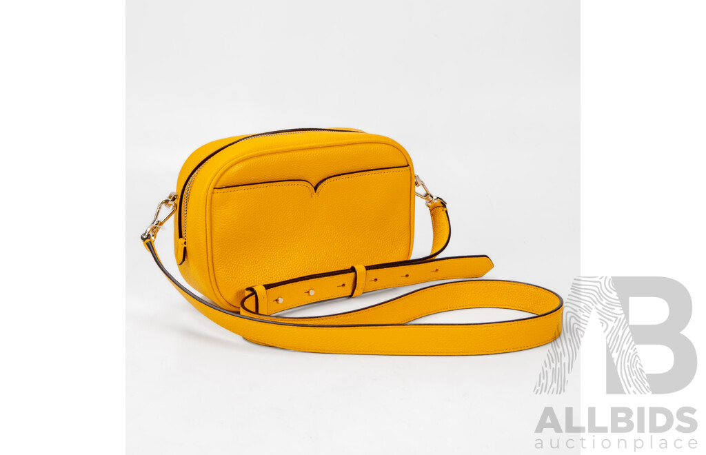 Sunflower Yellow Pebbled Leather Crossbody Bag – by Kate Spade New York