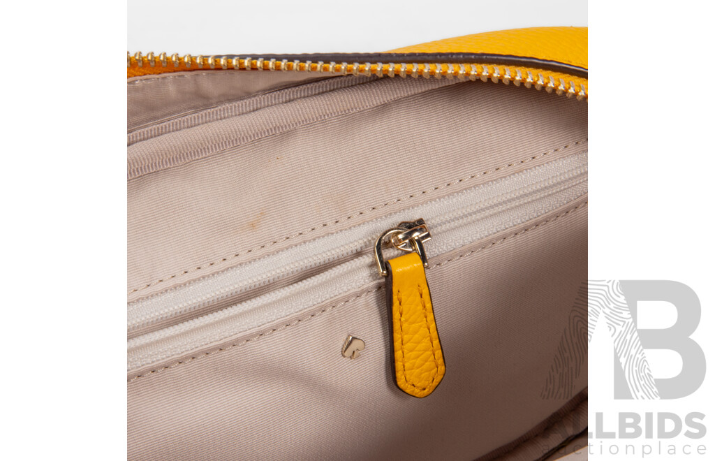 Sunflower Yellow Pebbled Leather Crossbody Bag – by Kate Spade New York