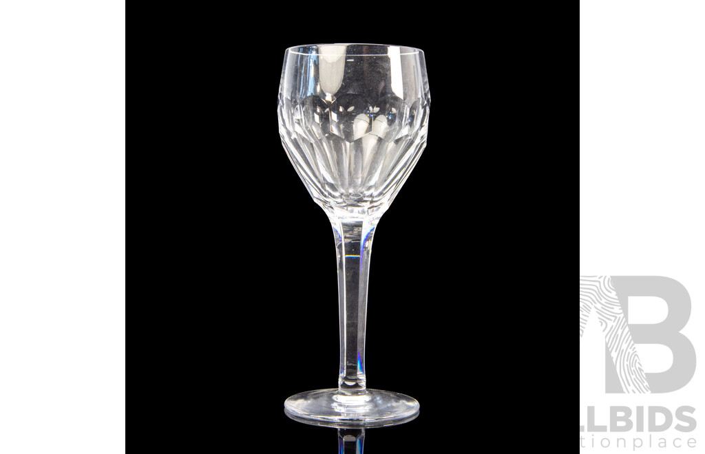 Collection of Eight Waterford Crystal Goblets in Slightly Varying Styles - Approx Height 17 Cm (8)