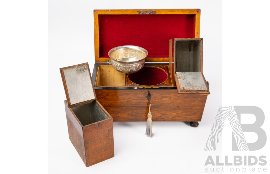 Victorian Mahogany Fitted Tea Caddy