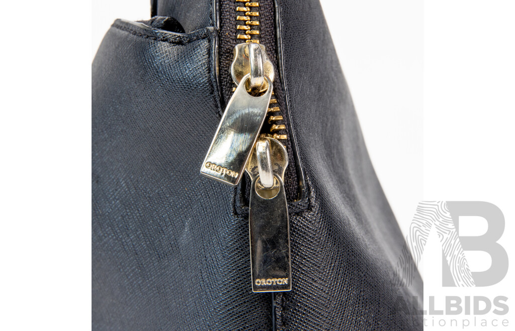 Oroton Maison Griptop Black Bag