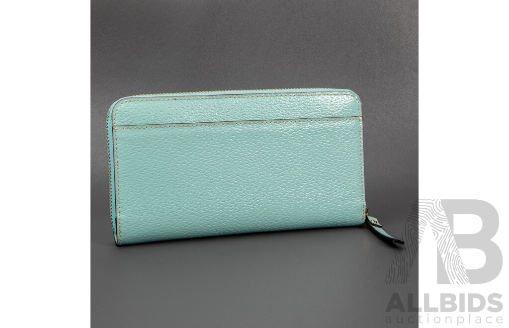 Kate Spade Light Blue Wellesley Neda Zip Around Wallet
