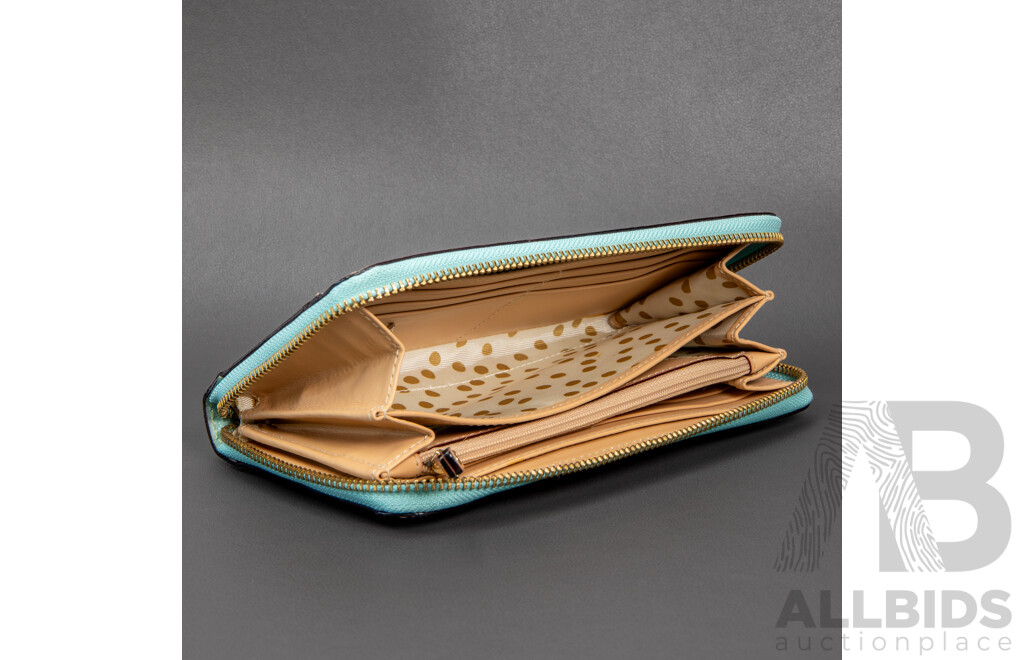 Kate Spade Light Blue Wellesley Neda Zip Around Wallet