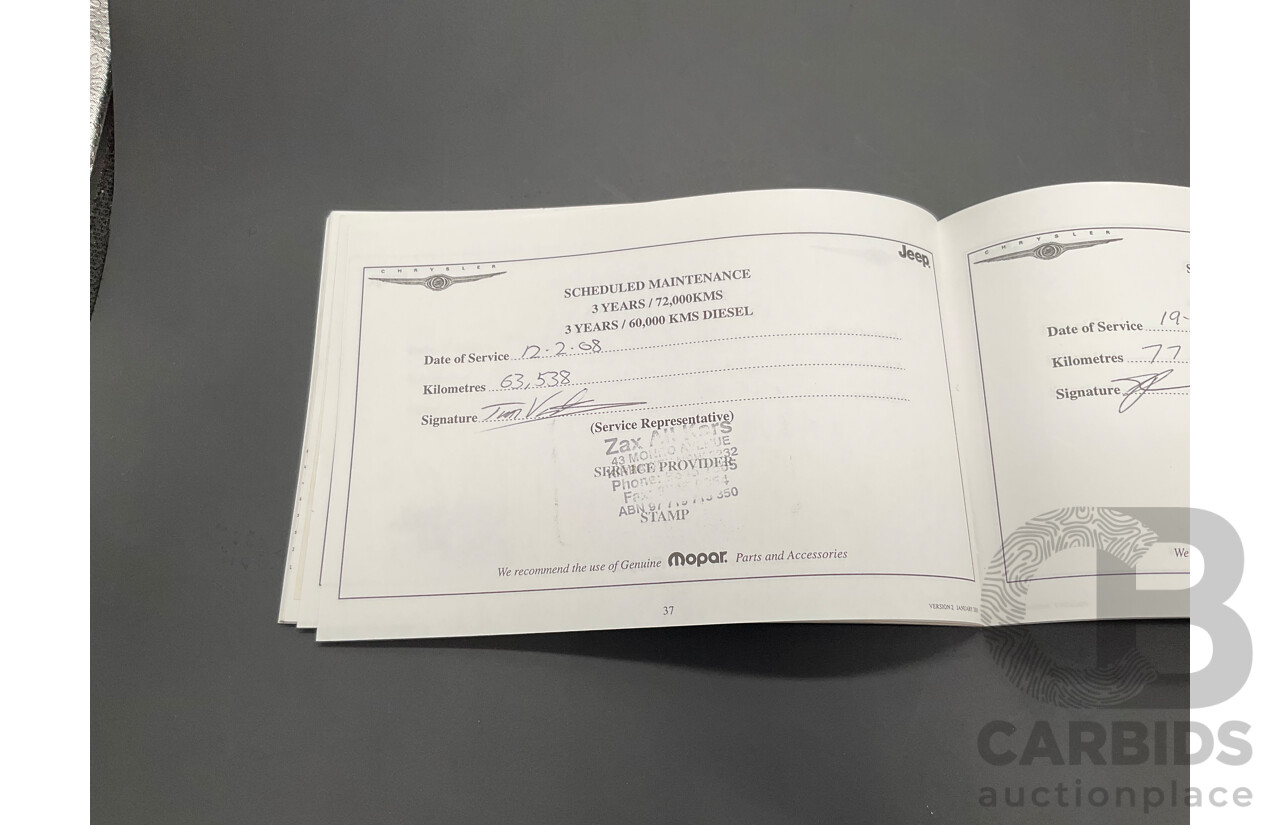 7/2001 Jeep Grand Cherokee Limited (4x4) WG 4d Wagon Champagne Pearl Metallic V8 4.7L