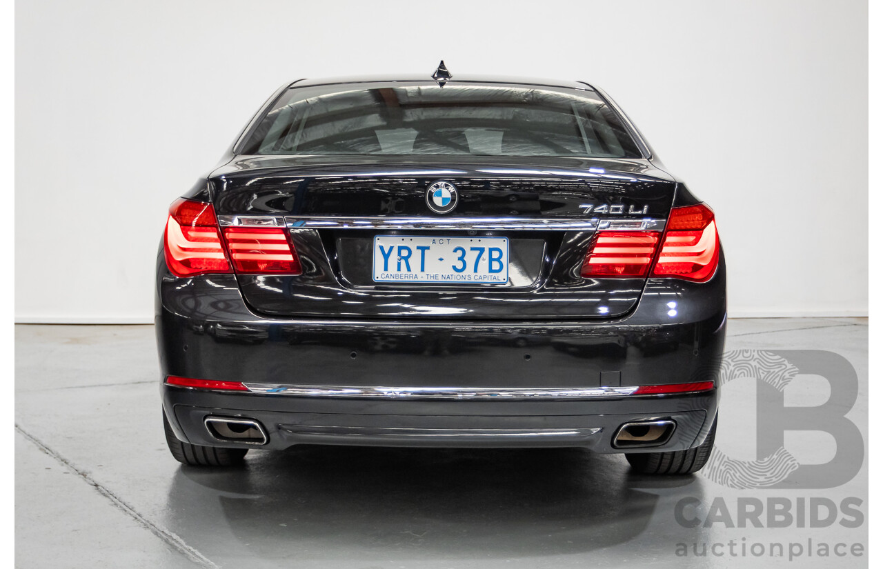 9/2013 BMW 740Li F02 MY13 4D Sedan Black Sapphire Metallic Turbo 3.0L