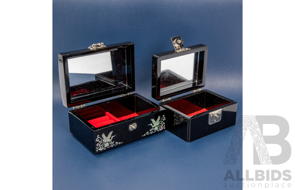 Korean Handmade Jewellery Boxes - Lot of 2