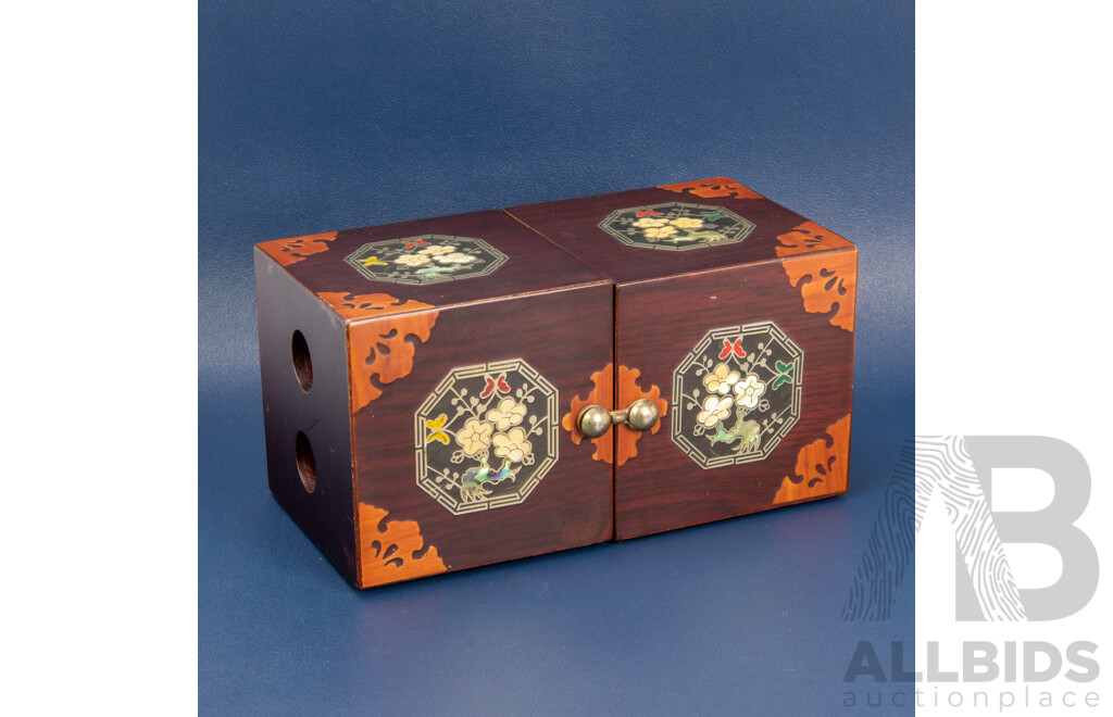 Korean Handmade Central Hinge Double Jewellery Box