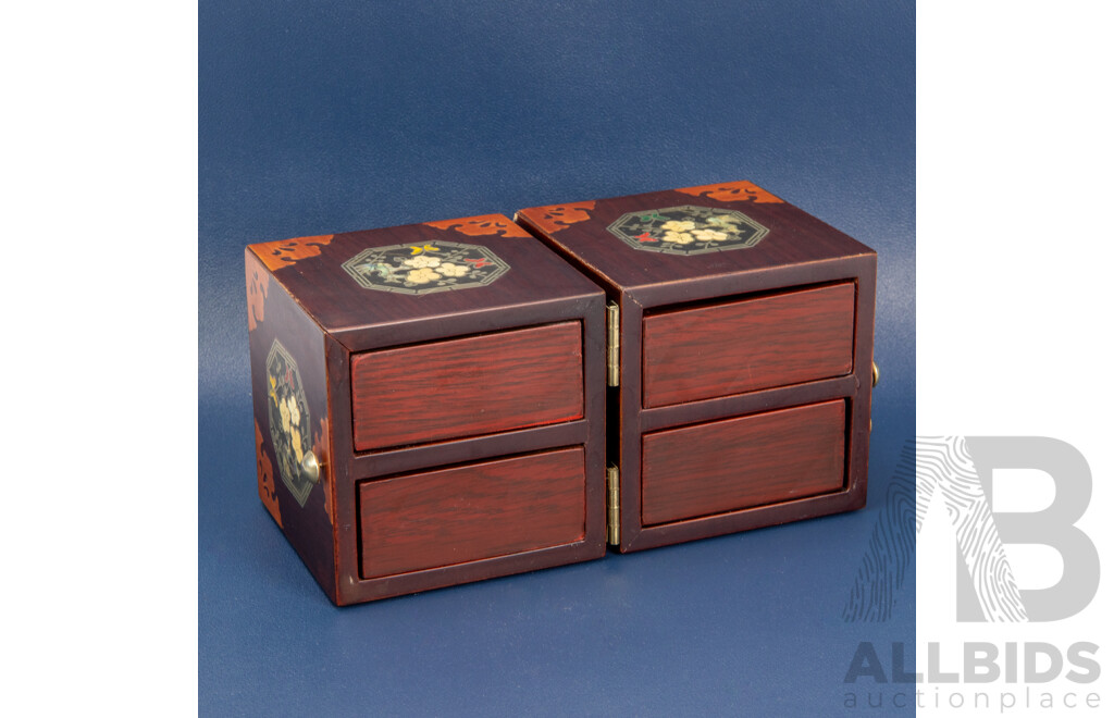 Korean Handmade Central Hinge Double Jewellery Box