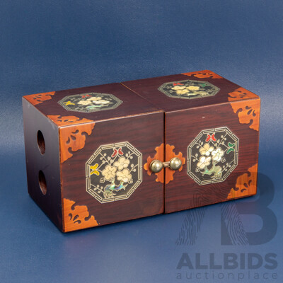 Korean Handmade Central Hinge Double Jewellery Box