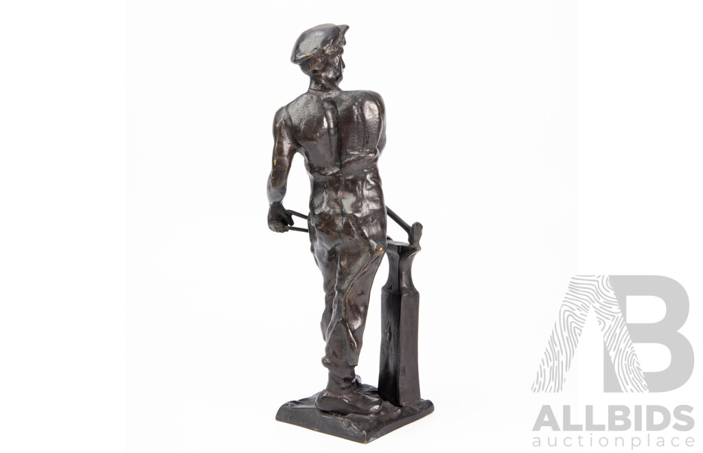Vintage Bronze 'Blacksmith at Anvil'