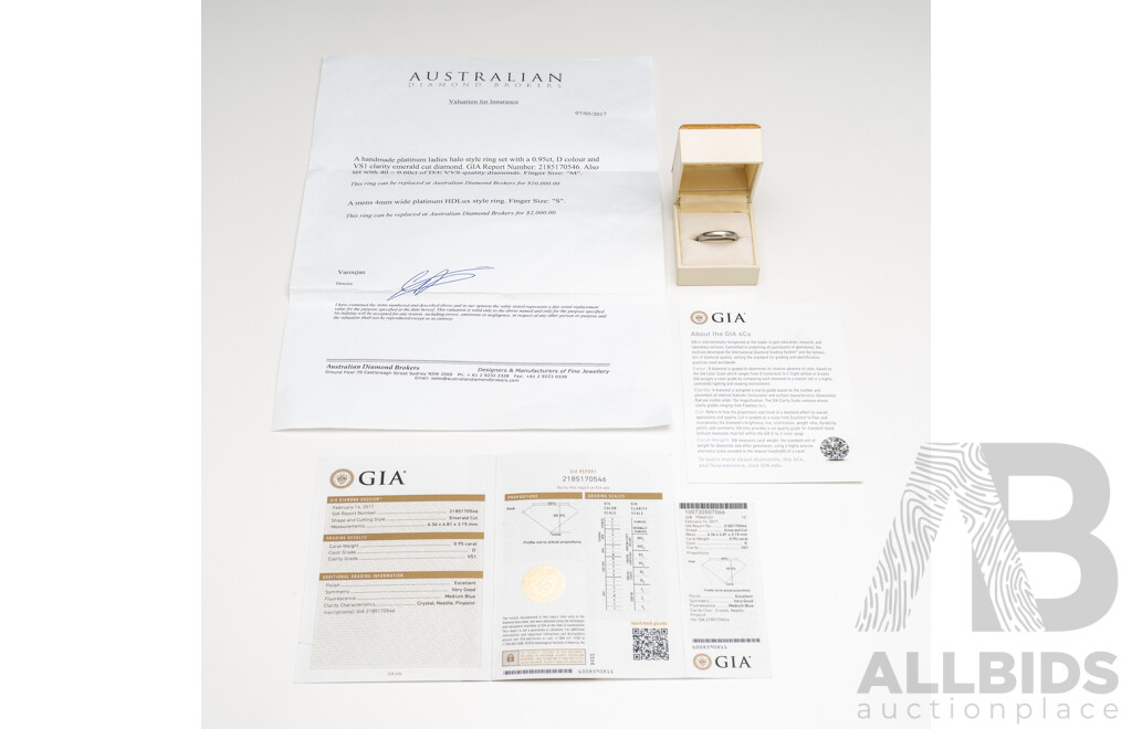 Men's 950 Platinum Wedder - Size S