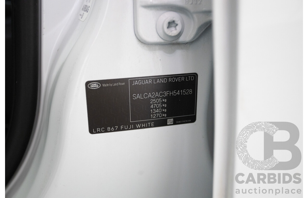 8/2015 Land Rover Discovery Sport TD4 SE LC 4d Wagon Fuji White Turbo Diesel 2.2L