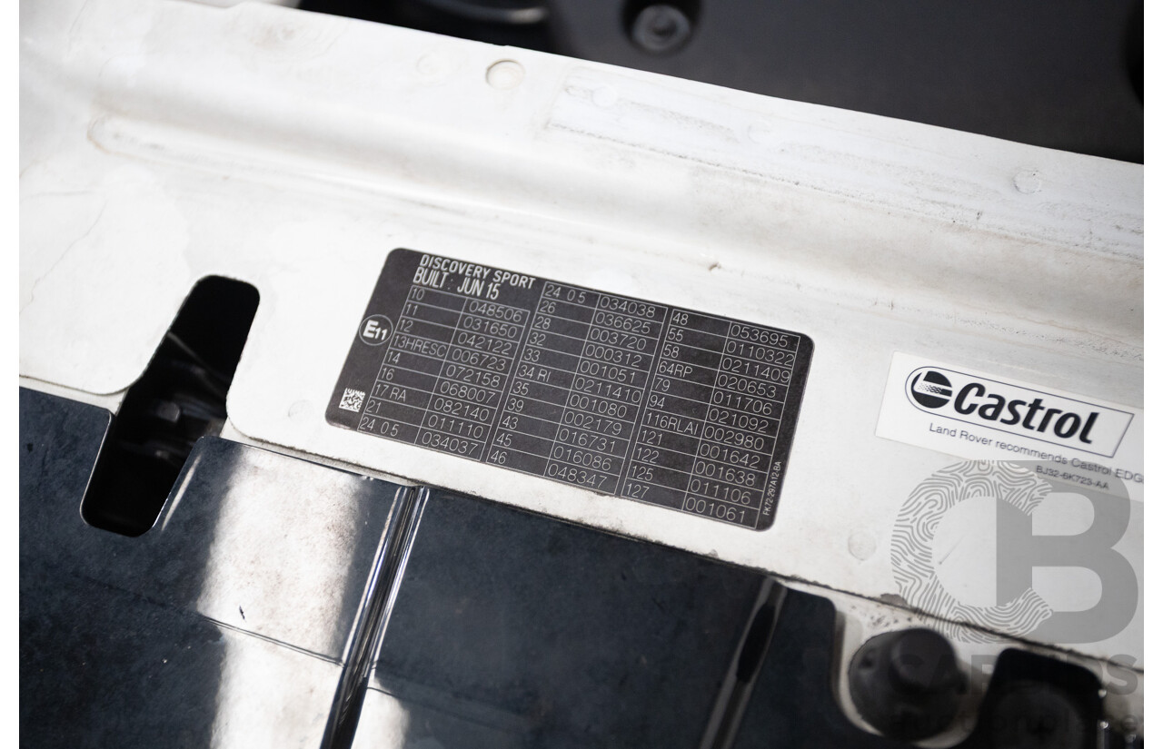 8/2015 Land Rover Discovery Sport TD4 SE LC 4d Wagon Fuji White Turbo Diesel 2.2L