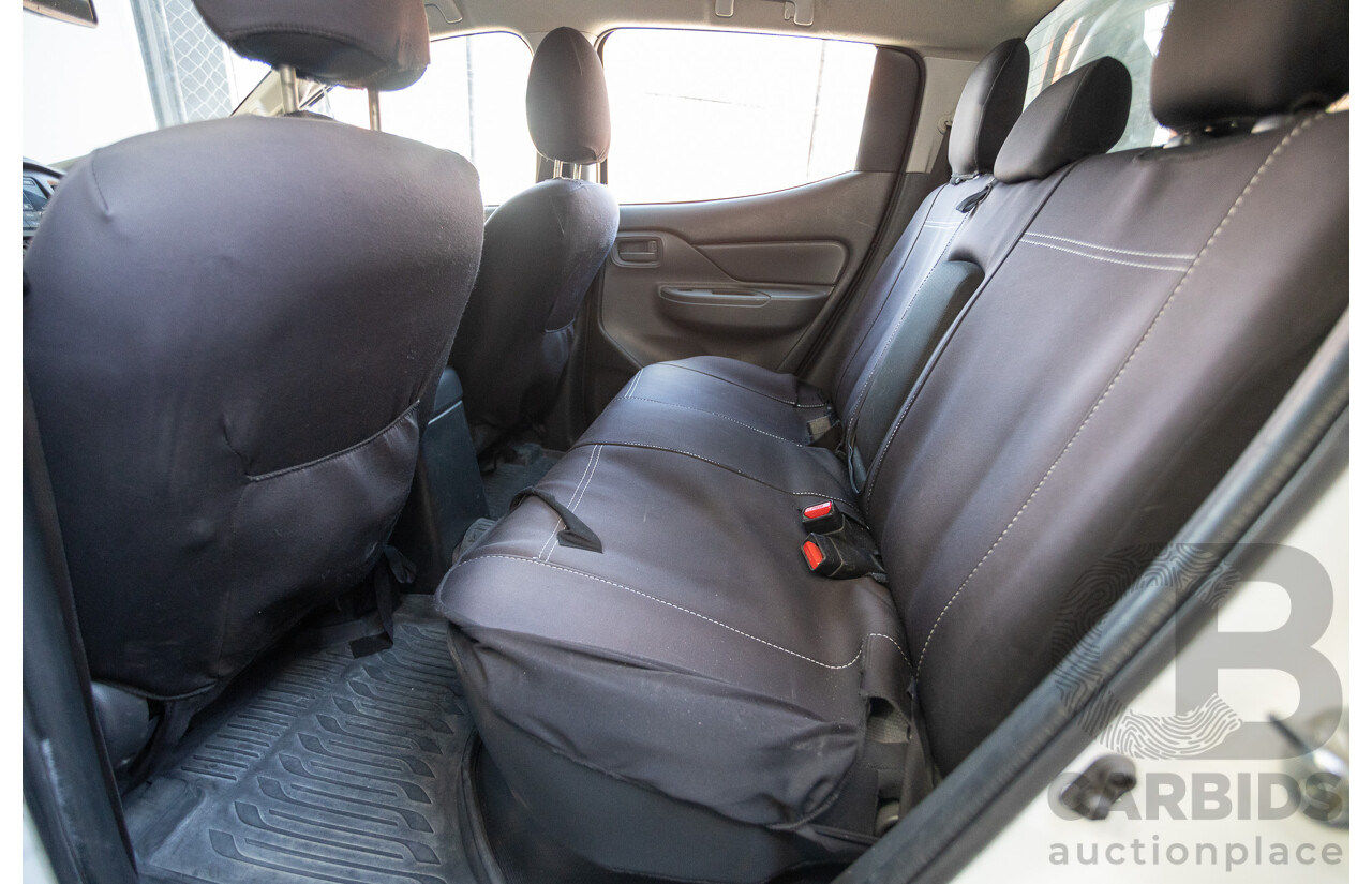 10/2016 Mitsubishi Triton GLX (4x4) MQ MY16 Dual Cab Utility Solid White Turbo Diesel 2.4L