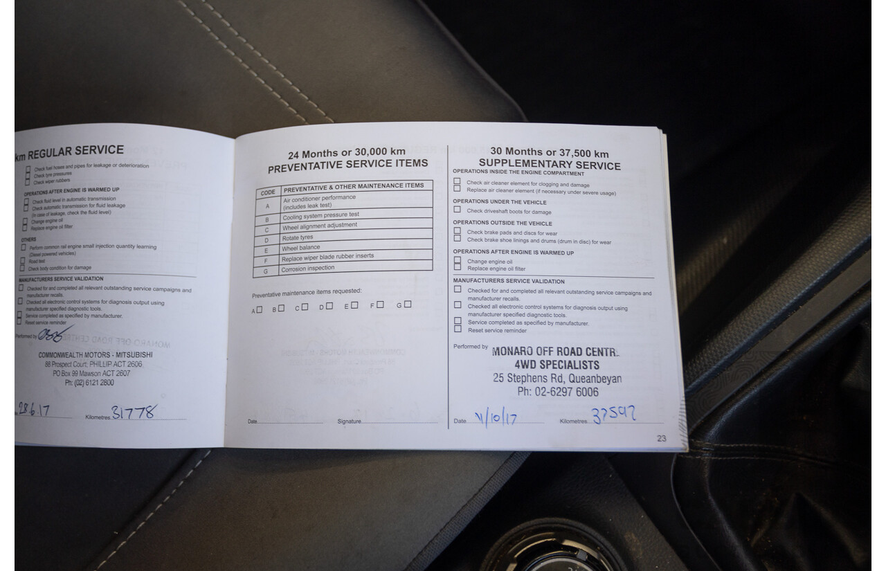 10/2016 Mitsubishi Triton GLX (4x4) MQ MY16 Dual Cab Utility Solid White Turbo Diesel 2.4L