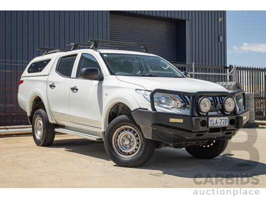 10/2016 Mitsubishi Triton GLX (4x4) MQ MY16 Dual Cab Utility Solid White Turbo Diesel 2.4L