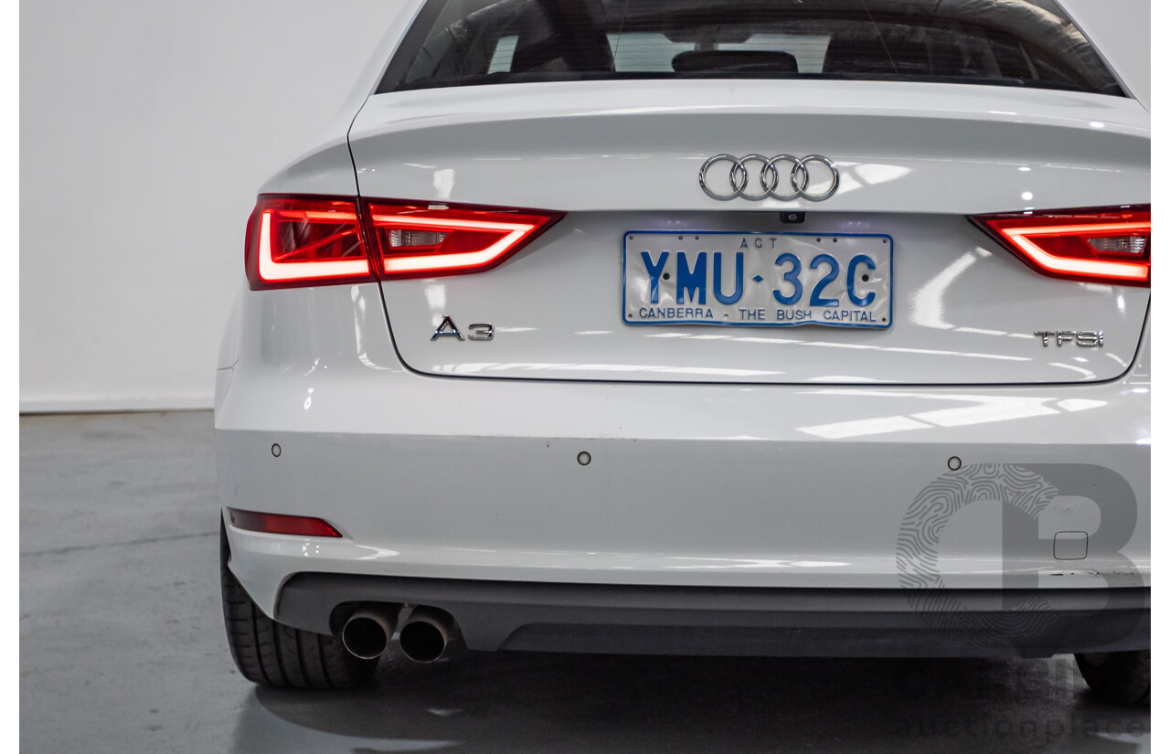 02/2015 Audi A3 1.4 TFSI ATTRACTION COD 8V MY14 4D Sedan Glacier White Turbo 1.4L