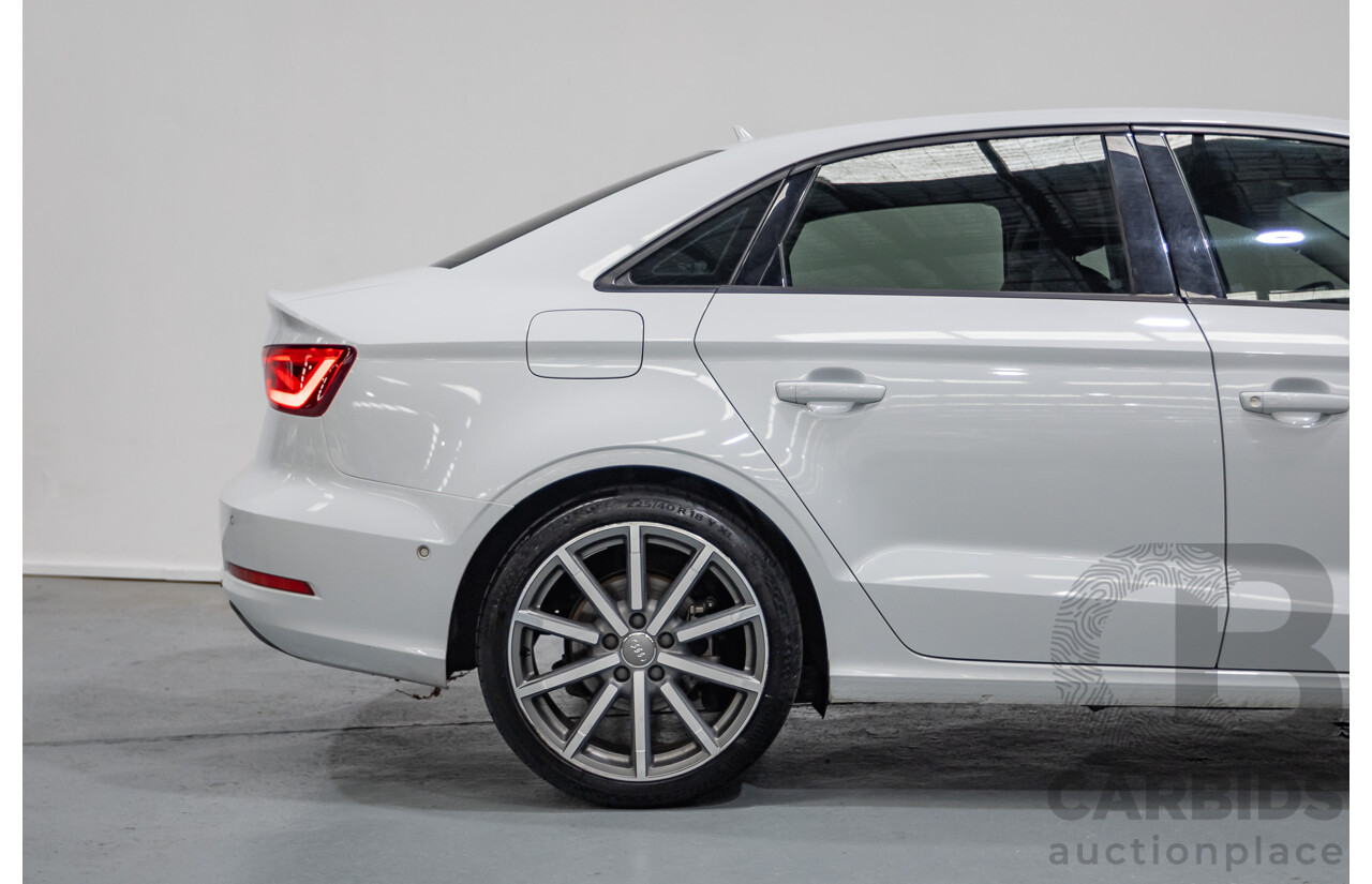 02/2015 Audi A3 1.4 TFSI ATTRACTION COD 8V MY14 4D Sedan Glacier White Turbo 1.4L