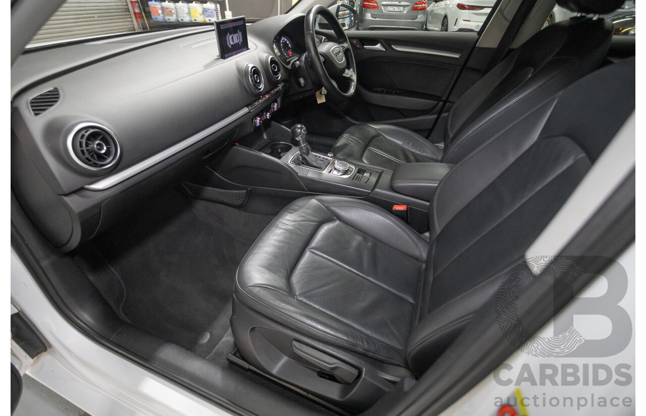 02/2015 Audi A3 1.4 TFSI ATTRACTION COD 8V MY14 4D Sedan Glacier White Turbo 1.4L