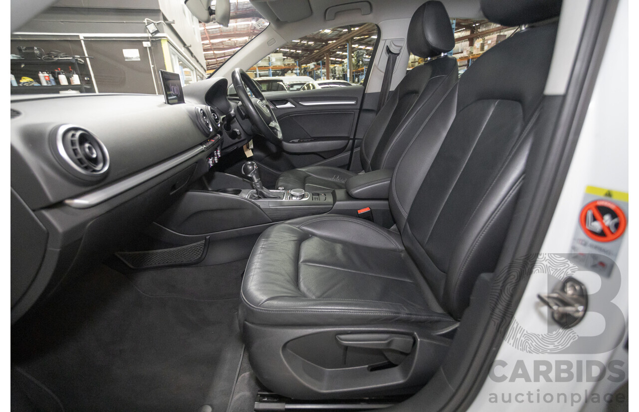 02/2015 Audi A3 1.4 TFSI ATTRACTION COD 8V MY14 4D Sedan Glacier White Turbo 1.4L