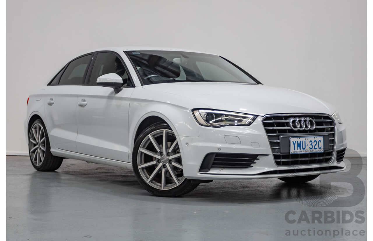 02/2015 Audi A3 1.4 TFSI ATTRACTION COD 8V MY14 4D Sedan Glacier White Turbo 1.4L