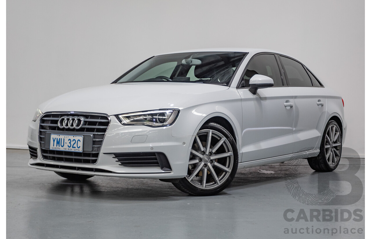 02/2015 Audi A3 1.4 TFSI ATTRACTION COD 8V MY14 4D Sedan Glacier White Turbo 1.4L